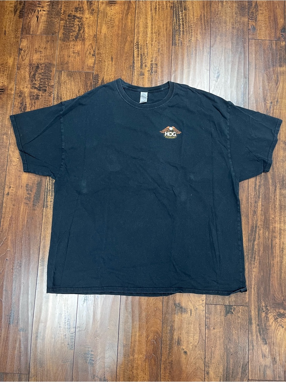 HARLEY DAVIDSON HOG Official Riding Group Shirt Black Heavy Weight Size 3XL